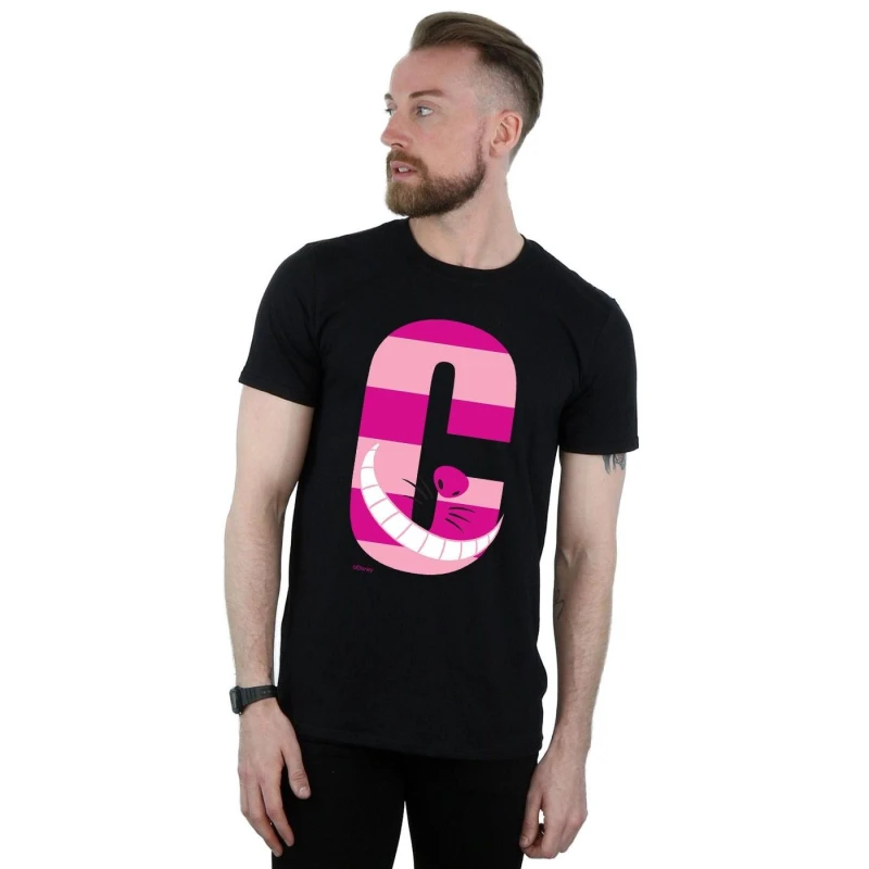 Image of Disney Men Alphabet A Is For Alice T-Shirt in Black Size: Small Black S Male 5057736838815