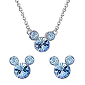 Image of Disney Mickey Mouse Light blue Costume Birthstone Earring & Necklace Gift Set SH00519RDECL.PH