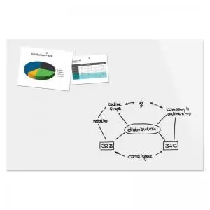 Image of Wall Mounted Magnetic Glass Board 1500x1000x9mm - Super White B1500