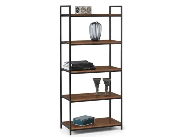 Image of Julian Bowen Tribeca Walnut Effect Tall Bookcase