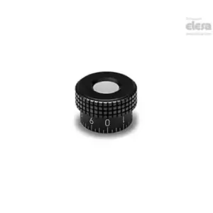 Image of ELESA Knurled control knob-MBR.40 B-6+CGS-C17 Green