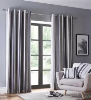 Image of Avenue Stripe Eyelet Curtain