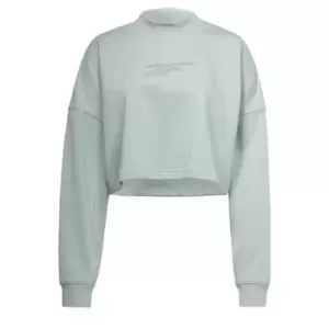 Image of Reebok Studio Vector Knit Crew Sweatshirt Womens - Seaside Grey