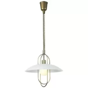 Image of Pendant lamp Riva Antique brass 1 bulb 77cm