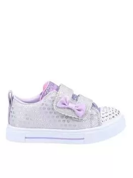 Image of Skechers Toddler Twinkle Sparks Heart Dreamer Trainers - Silver, Size 6 Younger