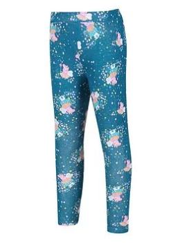 Image of Regatta Kid's Peppa Pig Leggings - Turquoise Size 3-4 Years, Women