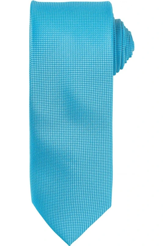 Image of Premier Premier Micro Waffle Tie in Turquoise Turquoise One Size Unisex 5063425960095