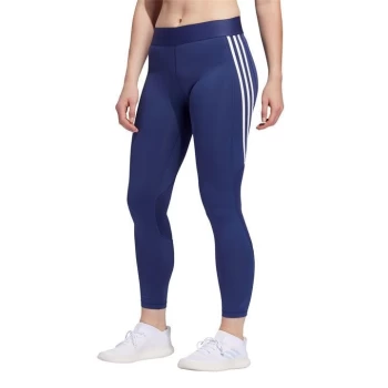 Image of adidas Alphaskin 3-Stripes Leggings Womens - Blue