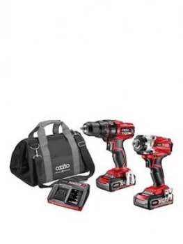 Image of Ozito Ozito By Einhell Cordless 2 X Drill Set (Drill & Impact + 2 Batteries)