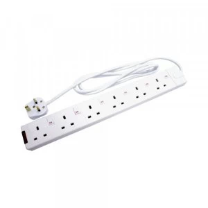 Image of SWC62MS Switched 6 Socket 2m Mains Adapter