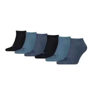 Image of Puma 6 Pack Trainer Socks - Blue