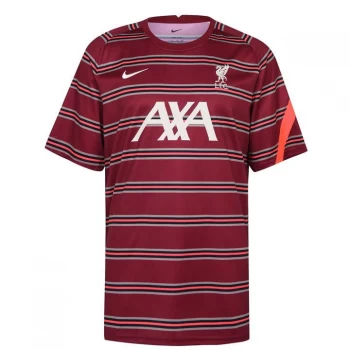 Image of Nike Liverpool Pre Match Shirt 2021 2022 Mens - Red