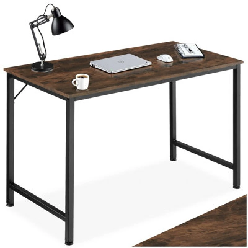 Image of Tectake Desk Jenkins - Computer, Writing, Study Table 120 Cm - Industrial Wood Dark, Rustic