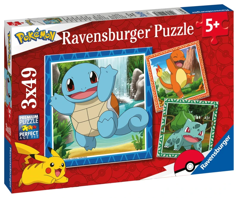 Image of Ravensburger Pokemon 3 x 49 Pieces Jigsaw Puzzles Multi