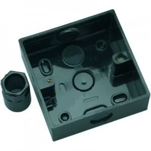 Image of Wickes 1 Gang Pattress Box and Adaptor - Black 32mm