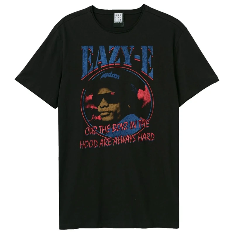 Image of Amplified Amplified Men Boyz In The Hood Eazy-E T-Shirt in Black Size: X-Small Black XS Male 5063852066940