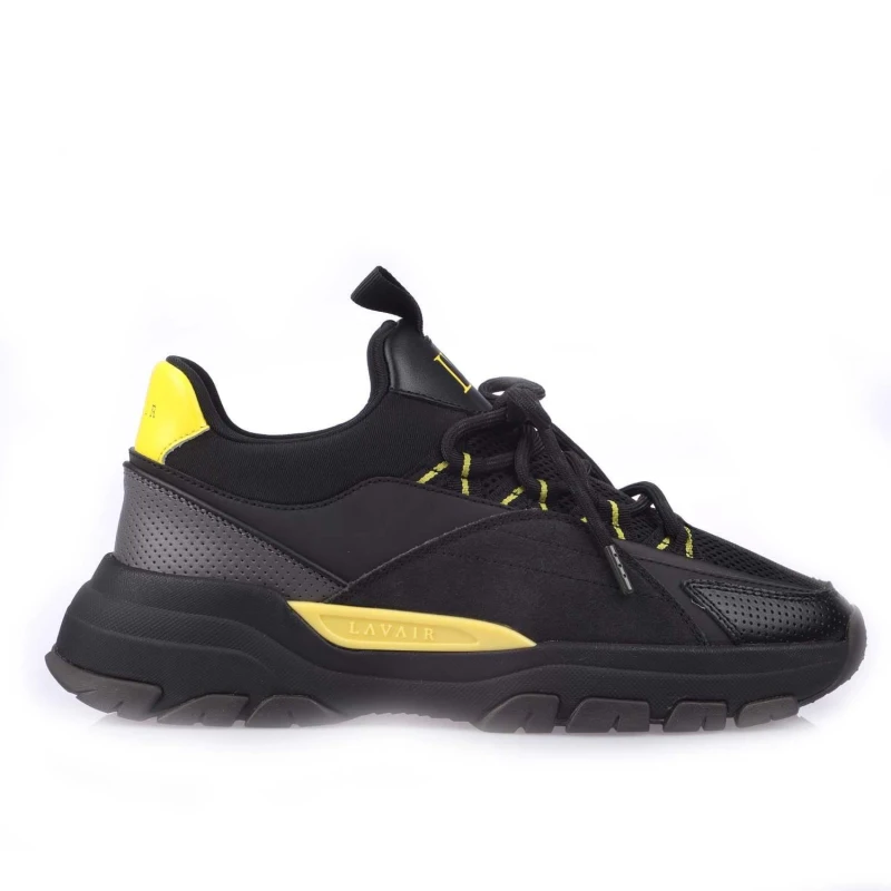 Image of Lavair Creator Evo Trainers Black Yellow male UK 6