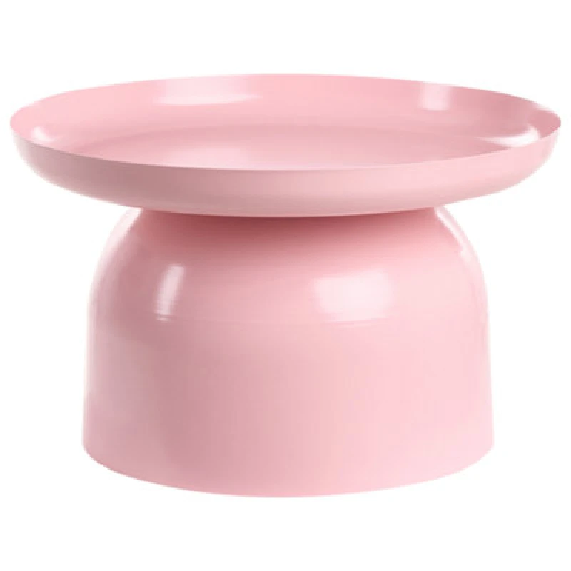 Image of Beliani Coffee Table Torrens Metal Pastel Pink