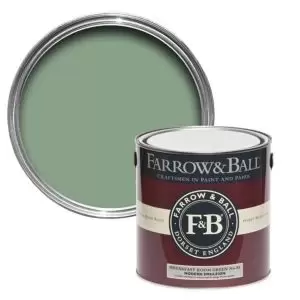 Image of Farrow & Ball Modern Breakfast Room Green No. 81 Matt Emulsion Paint, 2.5L