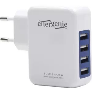 Image of Energenie Uni-4-fach EG-U4AC-02 USB charger Mains socket Max. output current 3100 mA 4 x USB