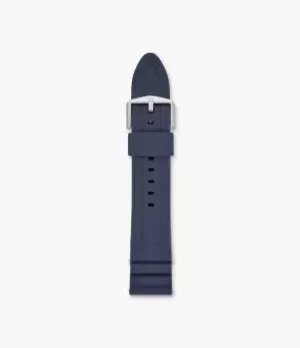 Image of Fossil Men 22mm Dark Blue Silicone Watch Strap