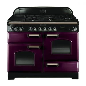 Image of Rangemaster CDL110DFFCY-B Classic Deluxe 110cm Dual Fuel Range Cooker Cranberry B