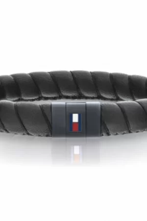 Image of Tommy Hilfiger Leather Braided Bracelet 2701056