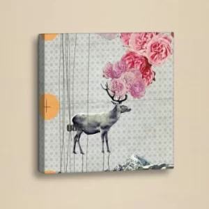 Image of GY001 Grey Pink Orange Fuchsia Decorative PU Leather Painting