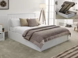 Image of GFW Como 4ft6 Double White Wooden Ottoman Bed Frame