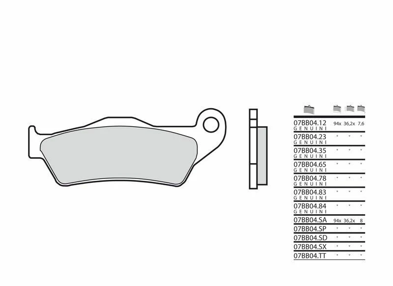 Image of Brembo S.p.A. Street Sintered Metal Brake pads - 07BB04SP