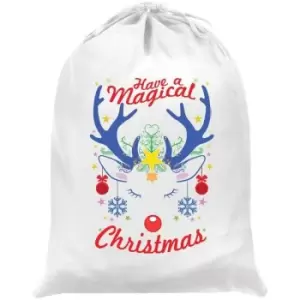 Image of Grindstore Have A Magical Christmas Rudolph Santa Sack (One Size) (White/Red/Blue) - White/Red/Blue