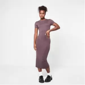 Image of Missguided Basic Jersey Midaxi Dress - Brown