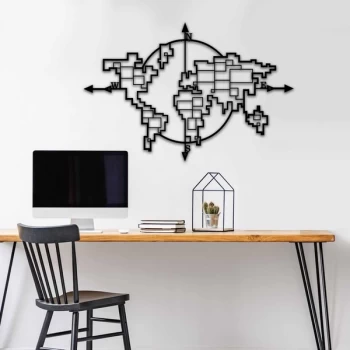 Image of MT - 012 Black Decorative Metal Wall Accessory