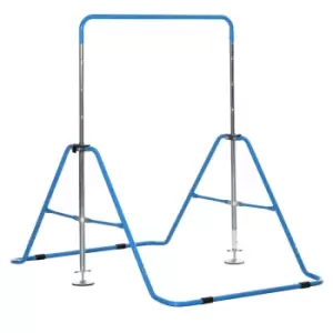 Image of Homcom Kids Gymnastics Bar With Adjustable Height Foldable Training Bar - Blue