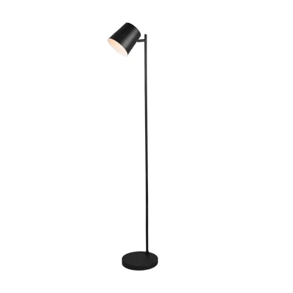 Image of Blake Modern Task Floor Lamp Black Matt 3000K, USB Connection
