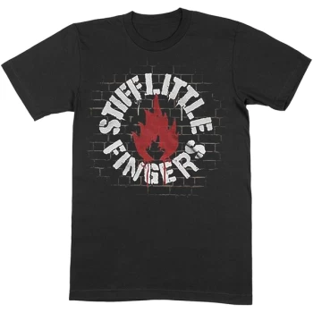 Image of Stiff Little Fingers - Wall Unisex X-Large T-Shirt - Black