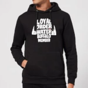 Image of The Flintstones Loyal Order Of Water Buffalo Member Hoodie - Black - M
