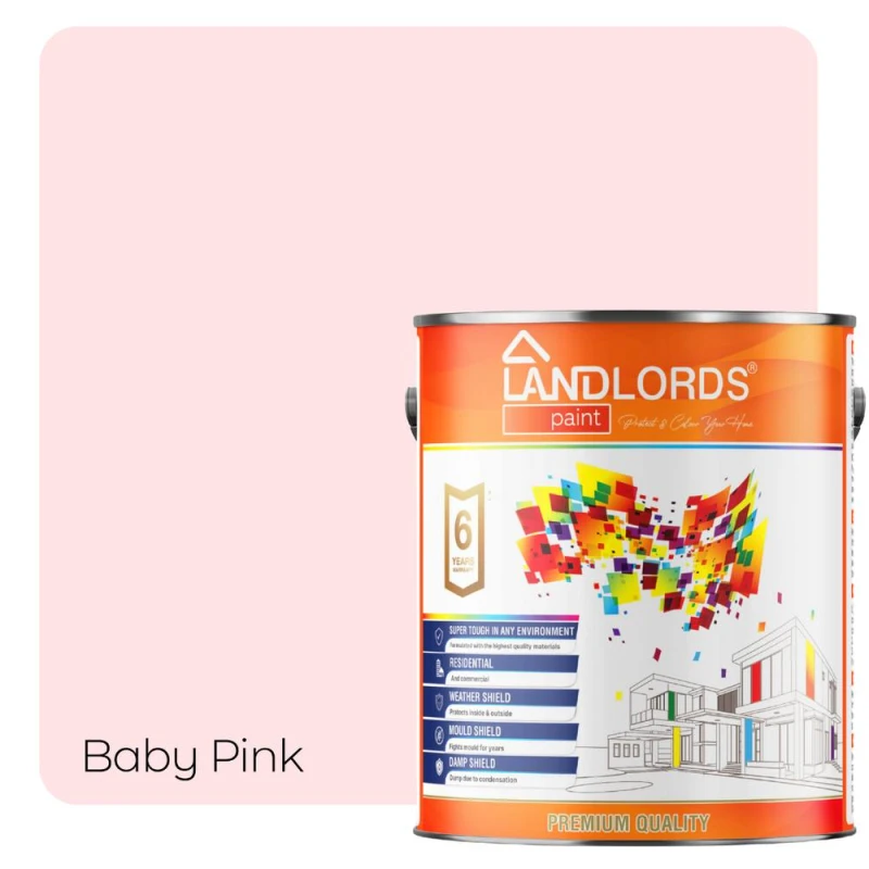 Image of LANDLORDS PAINT One Coat Paint - 20L in Baby Pink Baby Pink Unisex 20L