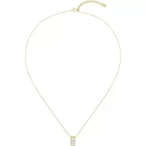 Image of Ladies BOSS Clia Light Yellow Gold IP Crystal Necklace
