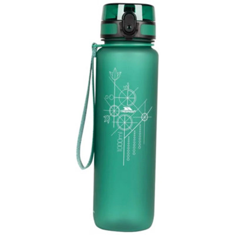 Image of Trespass Trespass Novalock Sports Water Bottle in Bright Green Bright Green One Size Unisex 5063703440059
