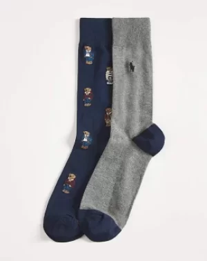 Image of Polo Ralph Lauren 2 Pack Bear Socks