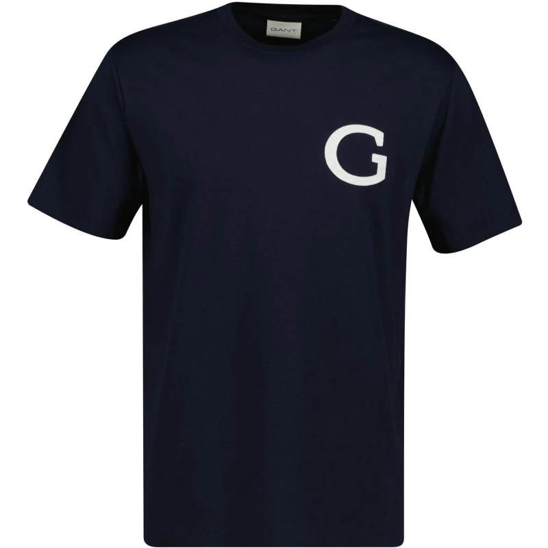 Image of Gant Gant Chest Graphic T Sn62 Evenng Blue 433 male S