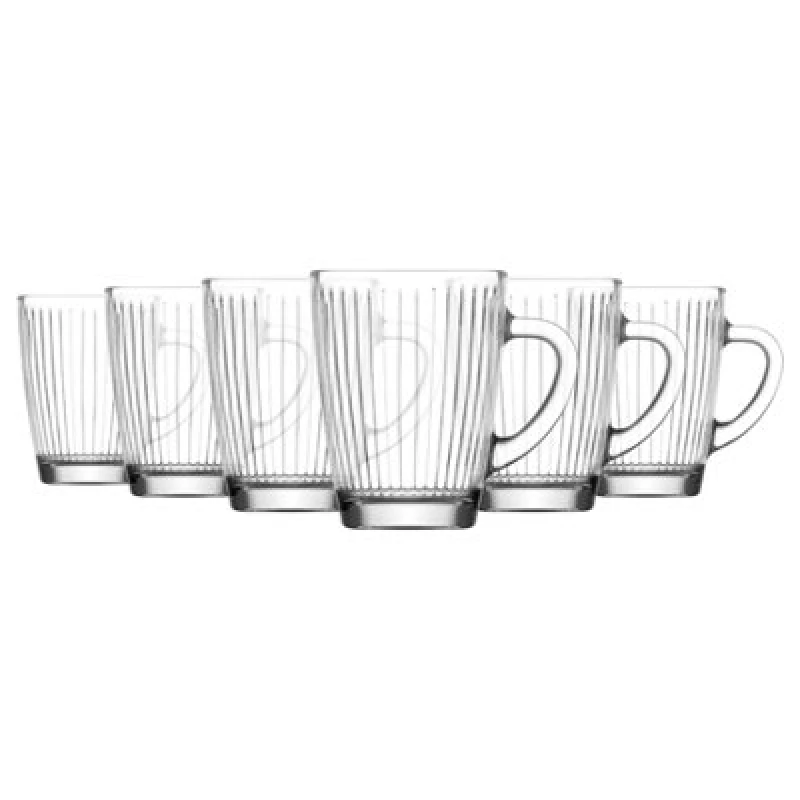Image of Lav Hestia Glass Mugs - 250ml - Pack Of 6