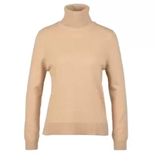 Image of Barbour Womens Pendle Roll Collar Jumper Caramel/Rosewood 12