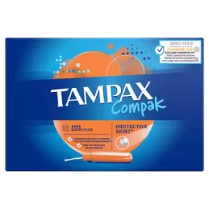 Image of Tampax Compak Super Plus Tampons Applicator 18 Tampons