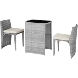 Image of Rattan garden furniture set Hamburg - garden tables and chairs, garden furniture set, outdoor table and chairs