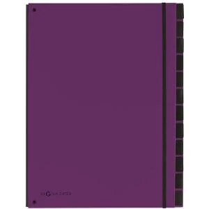Image of Pagna A4 12 Compartment Master Organiser Purple Pack of 8 2412912