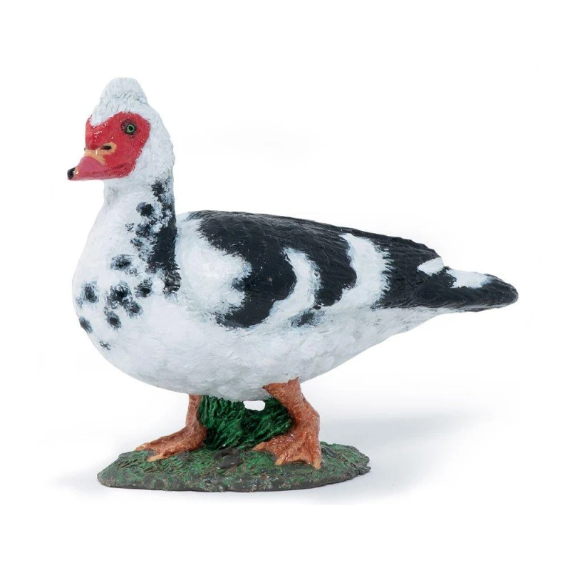 Image of Difuzed Farmyard Friends Domestic Muscovy Duck Toy Figure, Ten Months and Above, White/Black (51189) Multi unisex