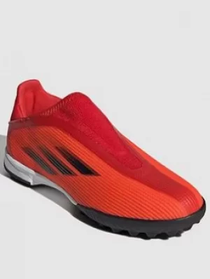 Image of Adidas Junior X Laceless Speed Form.3 Astro Turf Football Boot, Red, Size 12