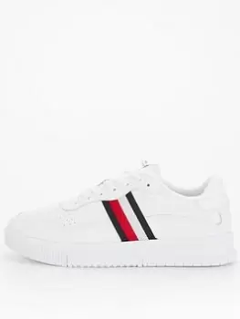 Image of Tommy Hilfiger Supercup Leather Stripes, White, Size 41, Men